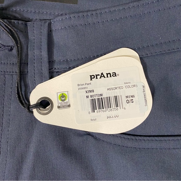 Prana Brion Mens 30x30 Stormy Night Straight Leg Outdoor 5 Pocket Pants New - Picture 9 of 12